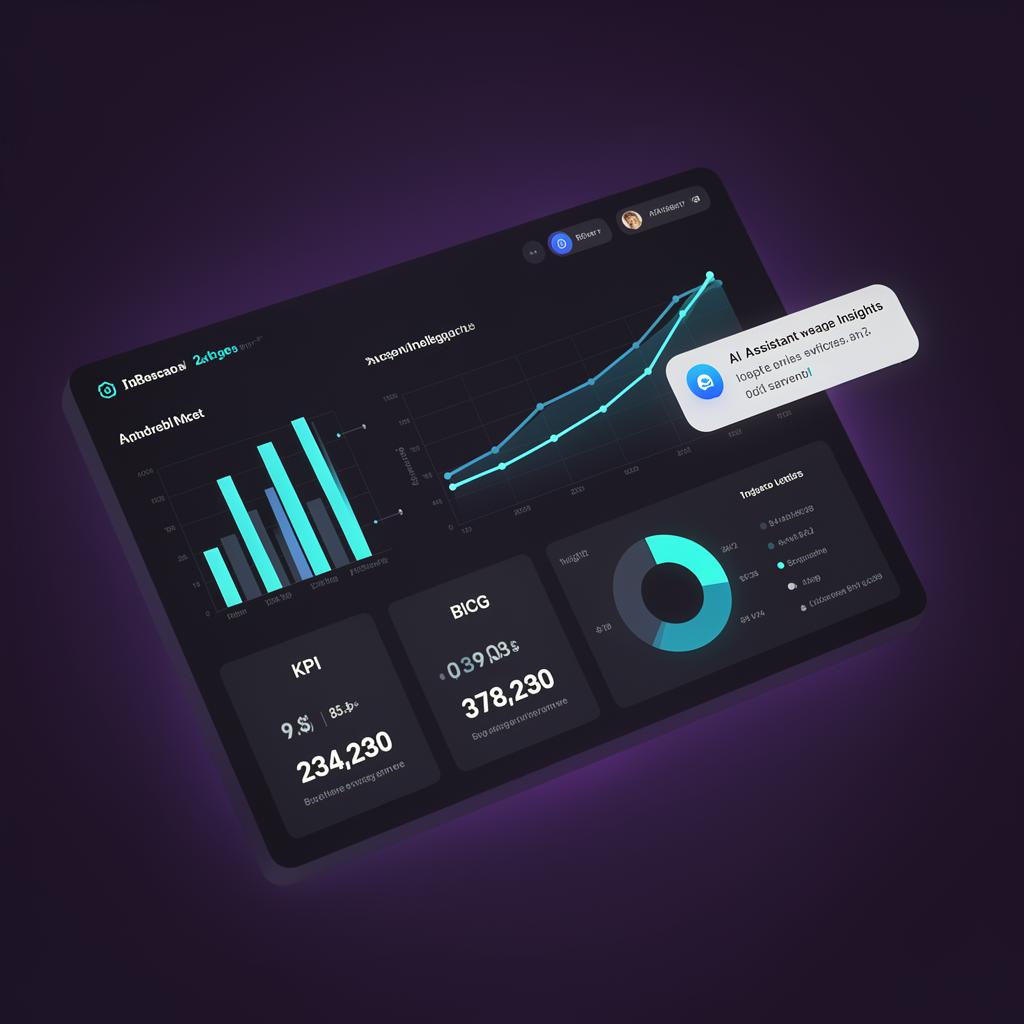 DOPA BI – AI riport dashboard mockup